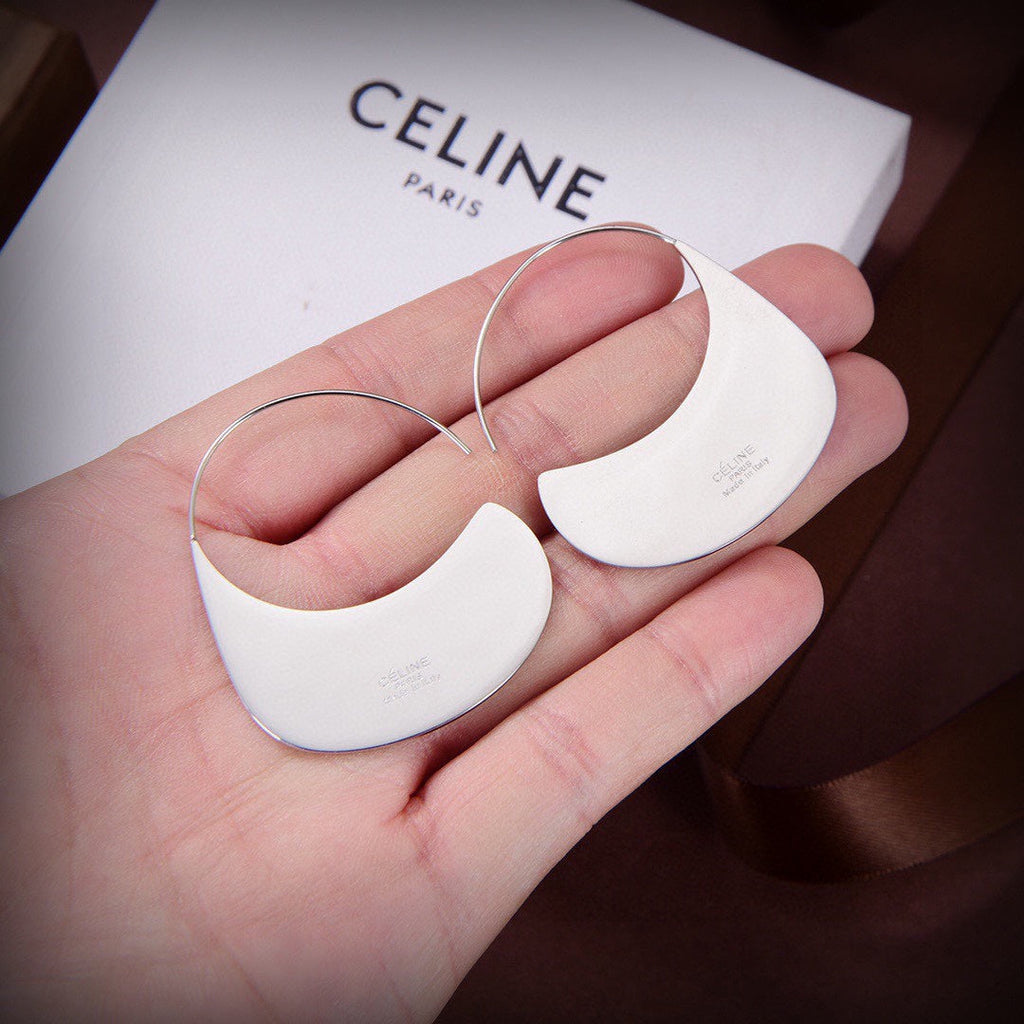 Celine Bag Pendant 18K Gold Earrings