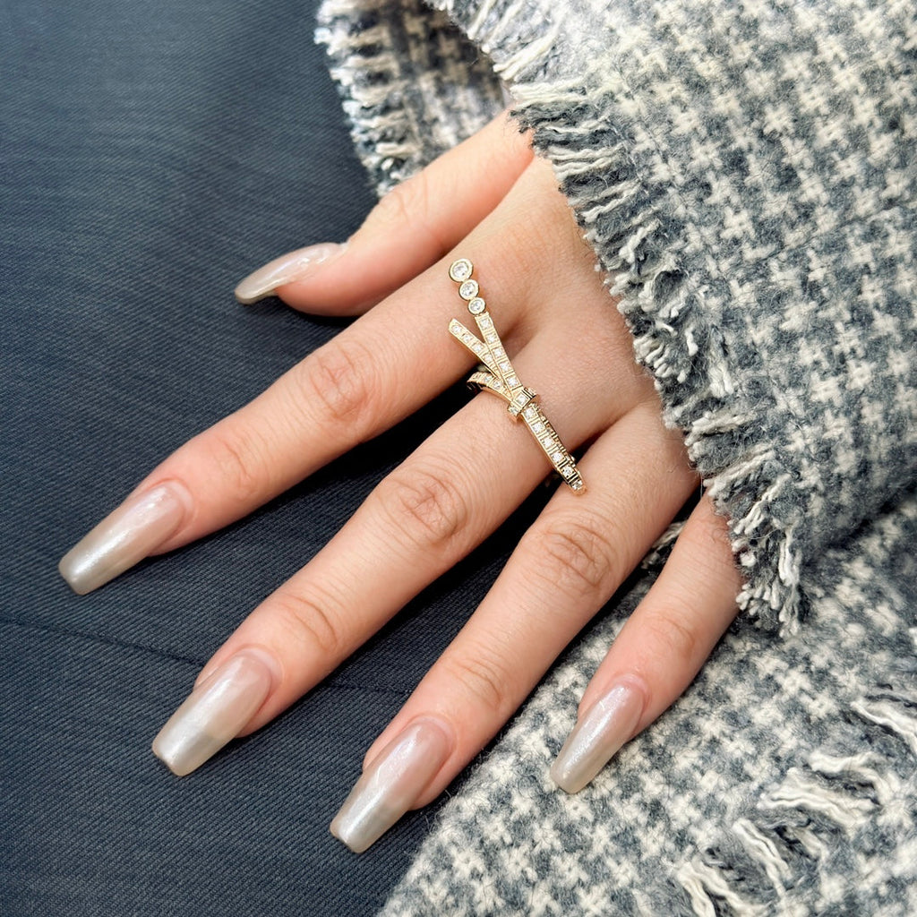 Chanel Ruban Diamonds 18K Gold Ring
