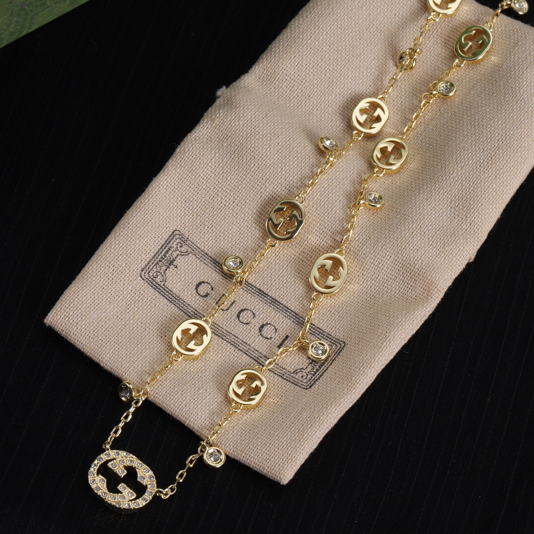 Gucci Double Chain 18K Gold Necklace
