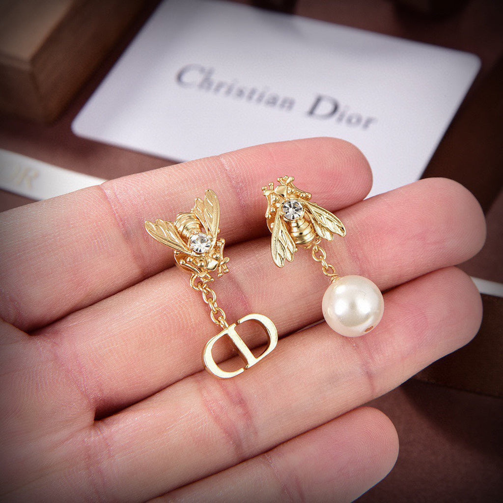 Dior Queen Bee 18K Gold Earrings