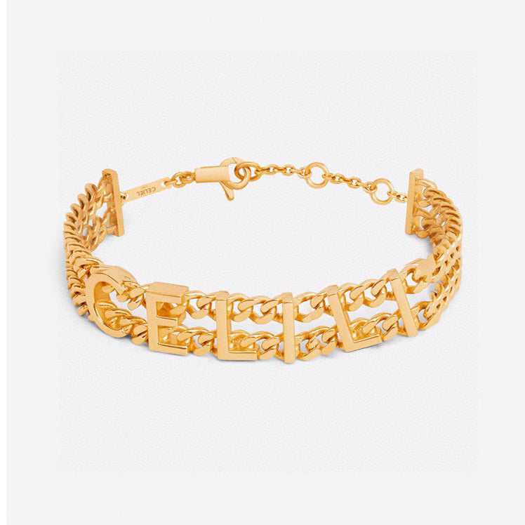 Celine Gourmette 18K Gold Bracelet