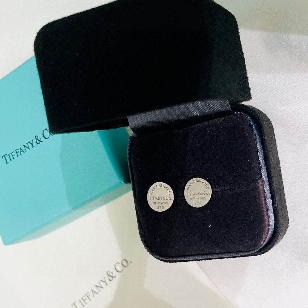 Tiffany Return to Circle Stud 18K Gold Earrings