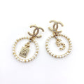 Chanel No.5 Perfume Bottle 18K Gold Earrings