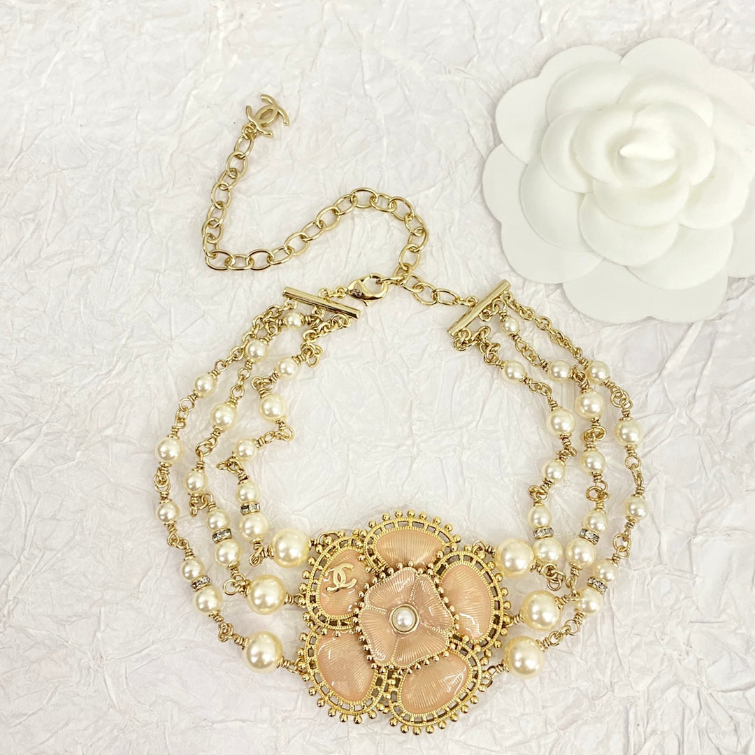 Chanel Camellia Choker 18K Gold Necklace
