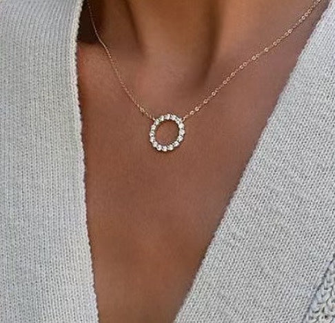 Tiffany Circle Diamonds 18K Gold Necklace