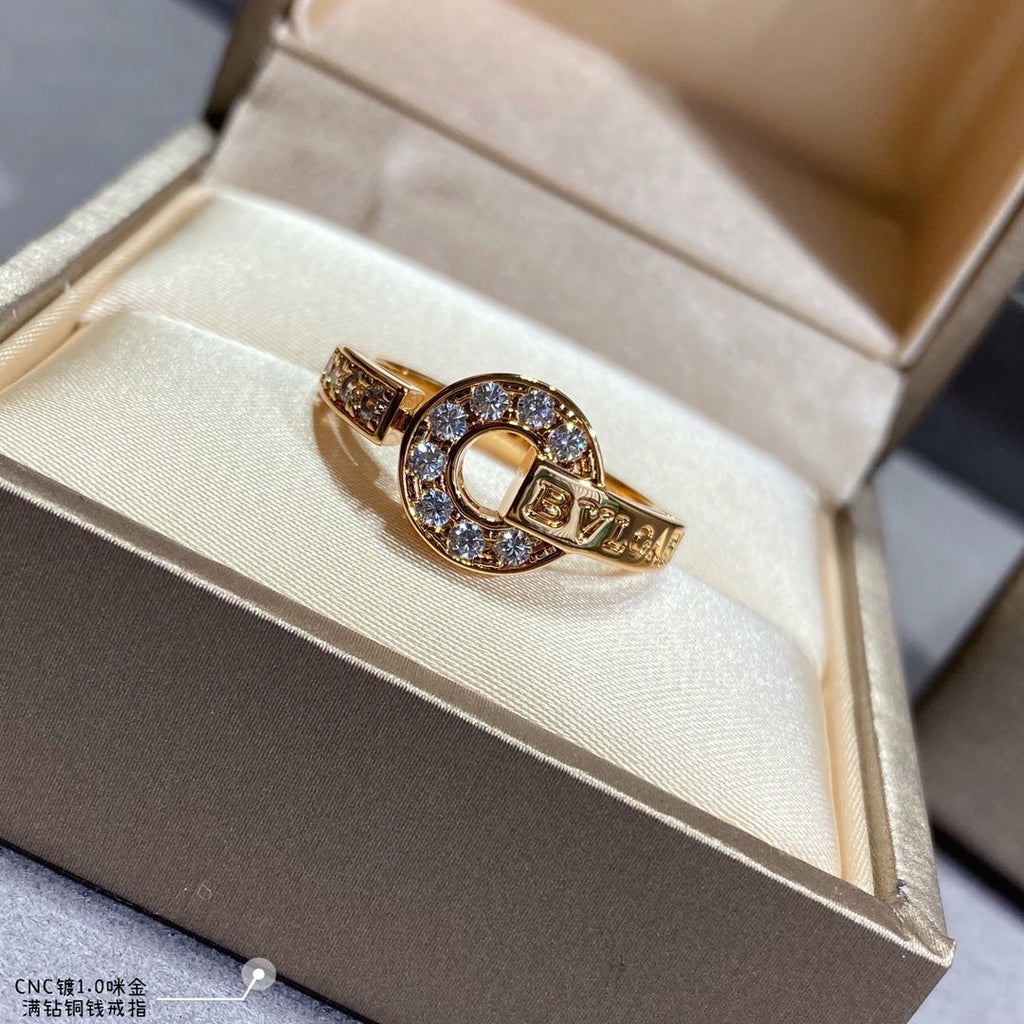 Bvlgari Diamond 18K Gold Ring