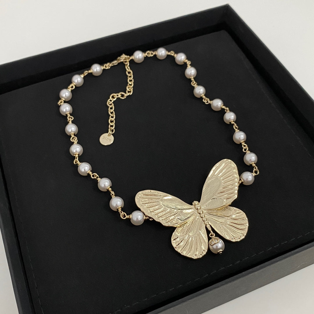 Dior Butterfly Choker 18K Gold Necklace