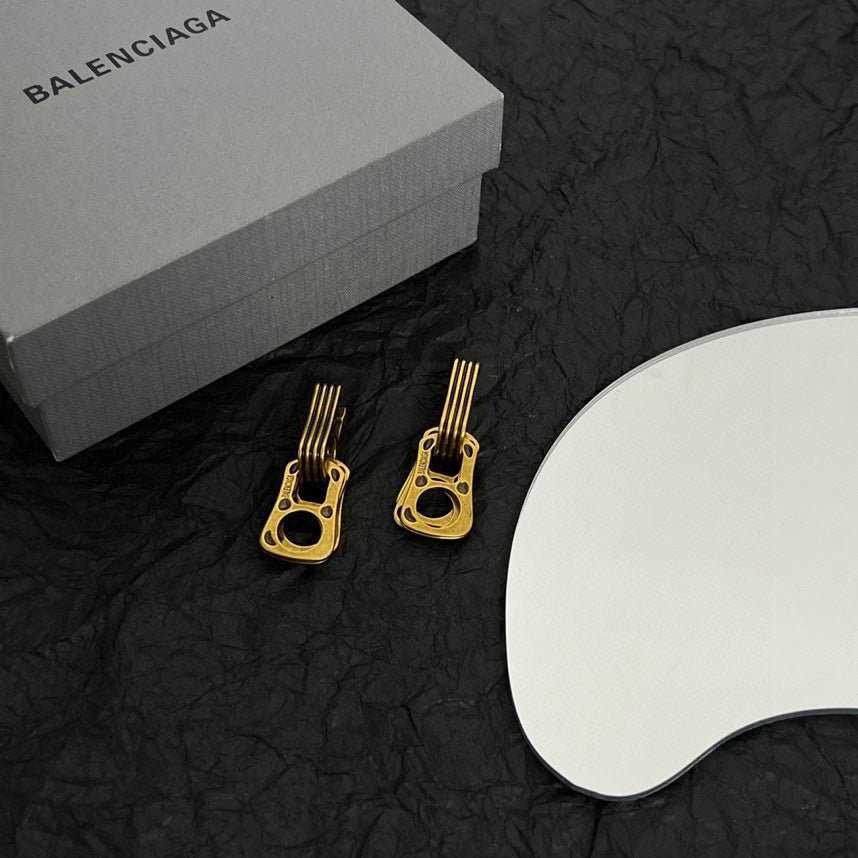 Balenciaga 18K Gold Earrings