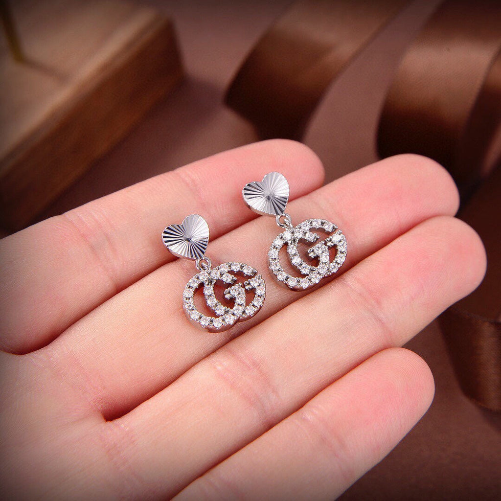 Gucci Double Running 18K Gold Earrings