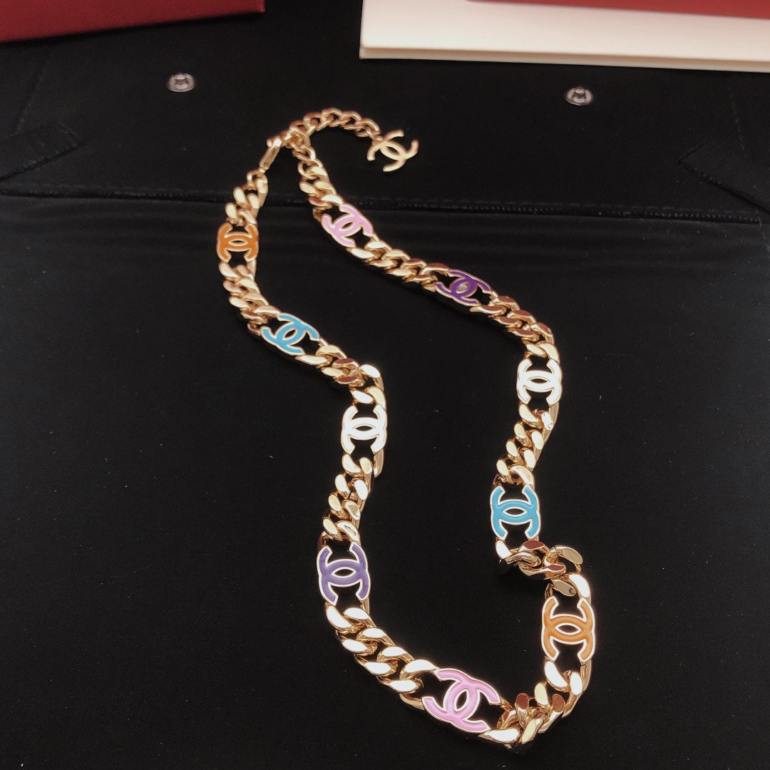 Chanel Color Chain 18K Gold Necklace