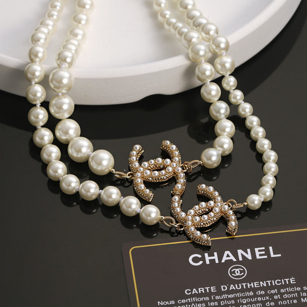Chanel Long Pearls 18K Gold Necklace