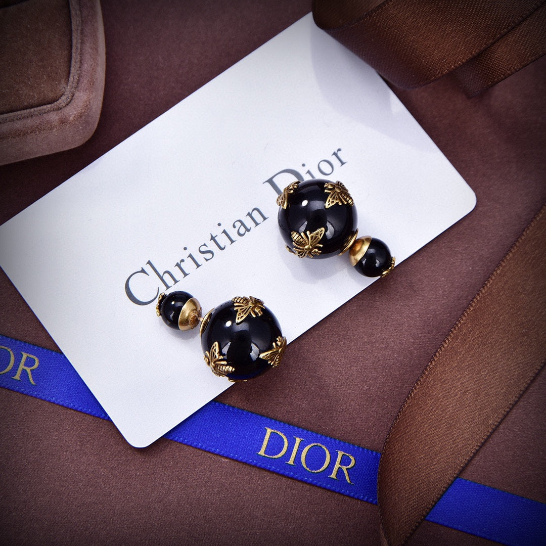 Dior Tribales Black 18K Gold Earrings