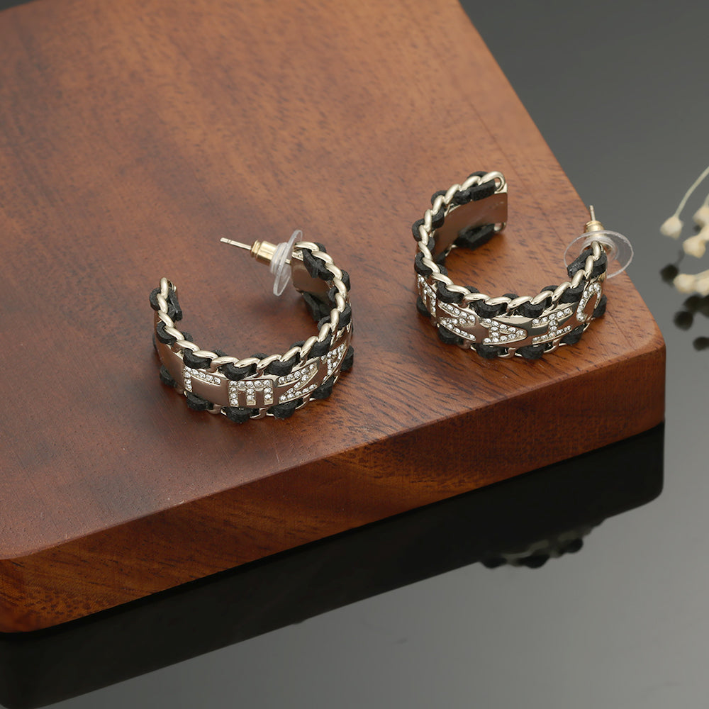 Chanel Strass 18K Gold Earrings