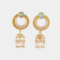 Bvlgari Circle Diamonds 18K Gold Earrings