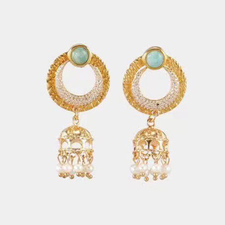 Bvlgari Circle Diamonds 18K Gold Earrings