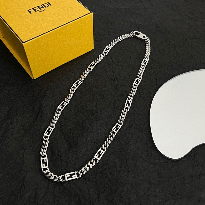 Fendi Baguette Chain 18K Gold Necklace