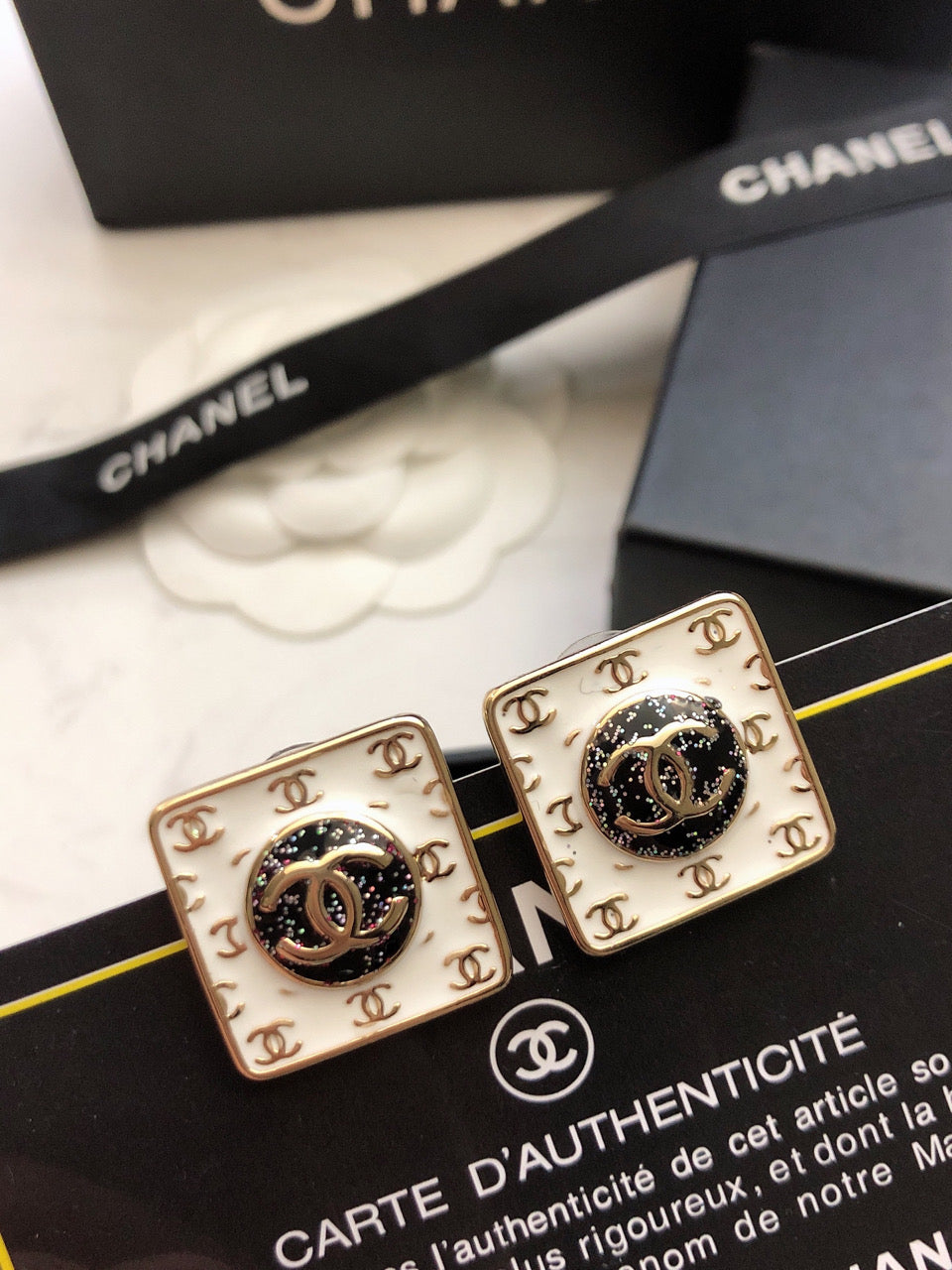Chanel Vintage 18K Gold Earrings