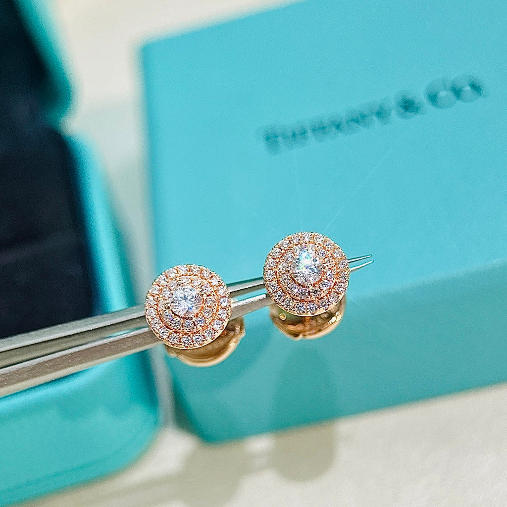 Tiffany Soleste Diamonds 18K Rose Gold Earrings