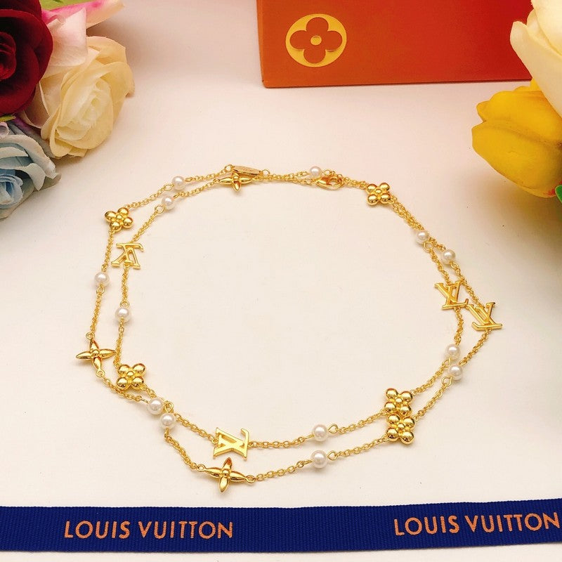 Louis Vuitton Idylle Blossom Monogram 18K Gold Necklace