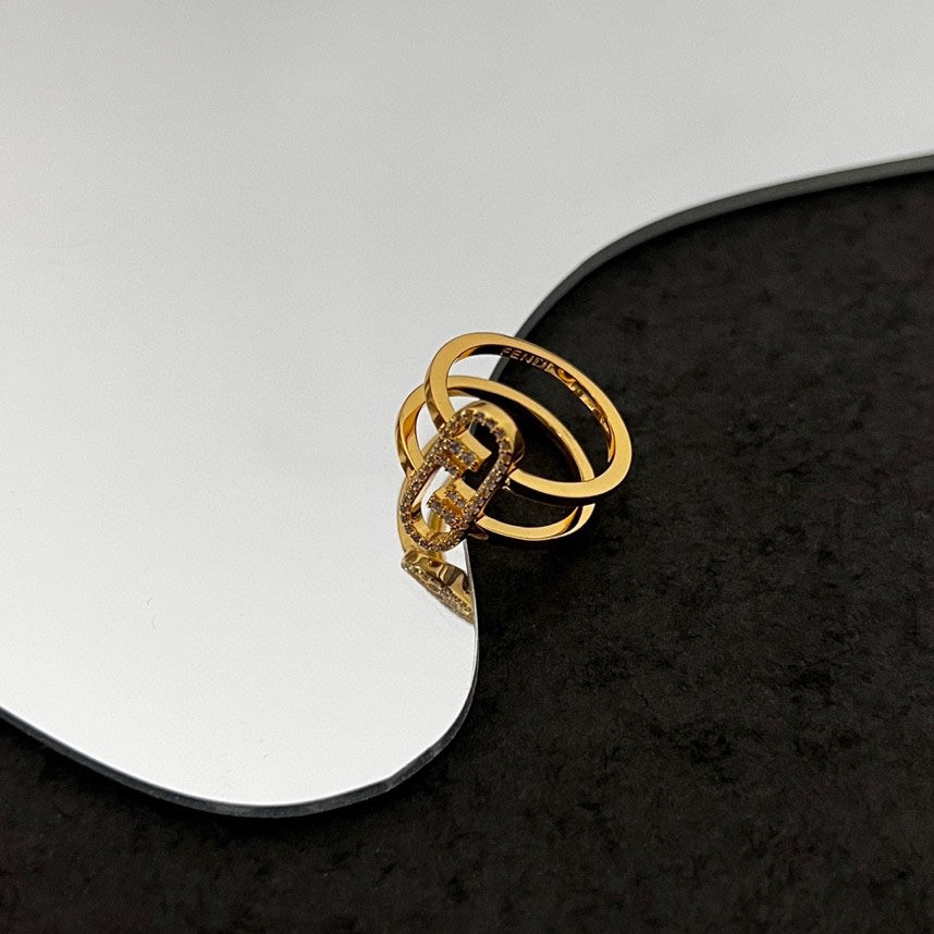 Fendi OLock 18K Gold Ring