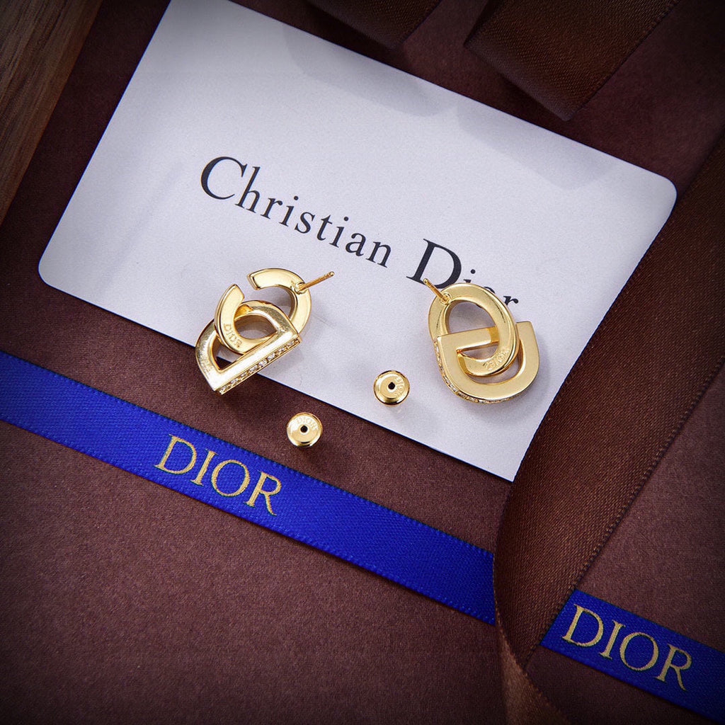 Dior Lock 18K Gold Earrings