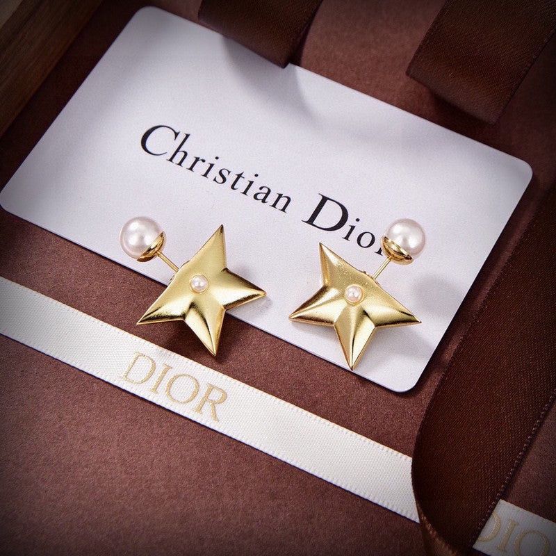 Dior Tribales Star 18K Gold Earrings