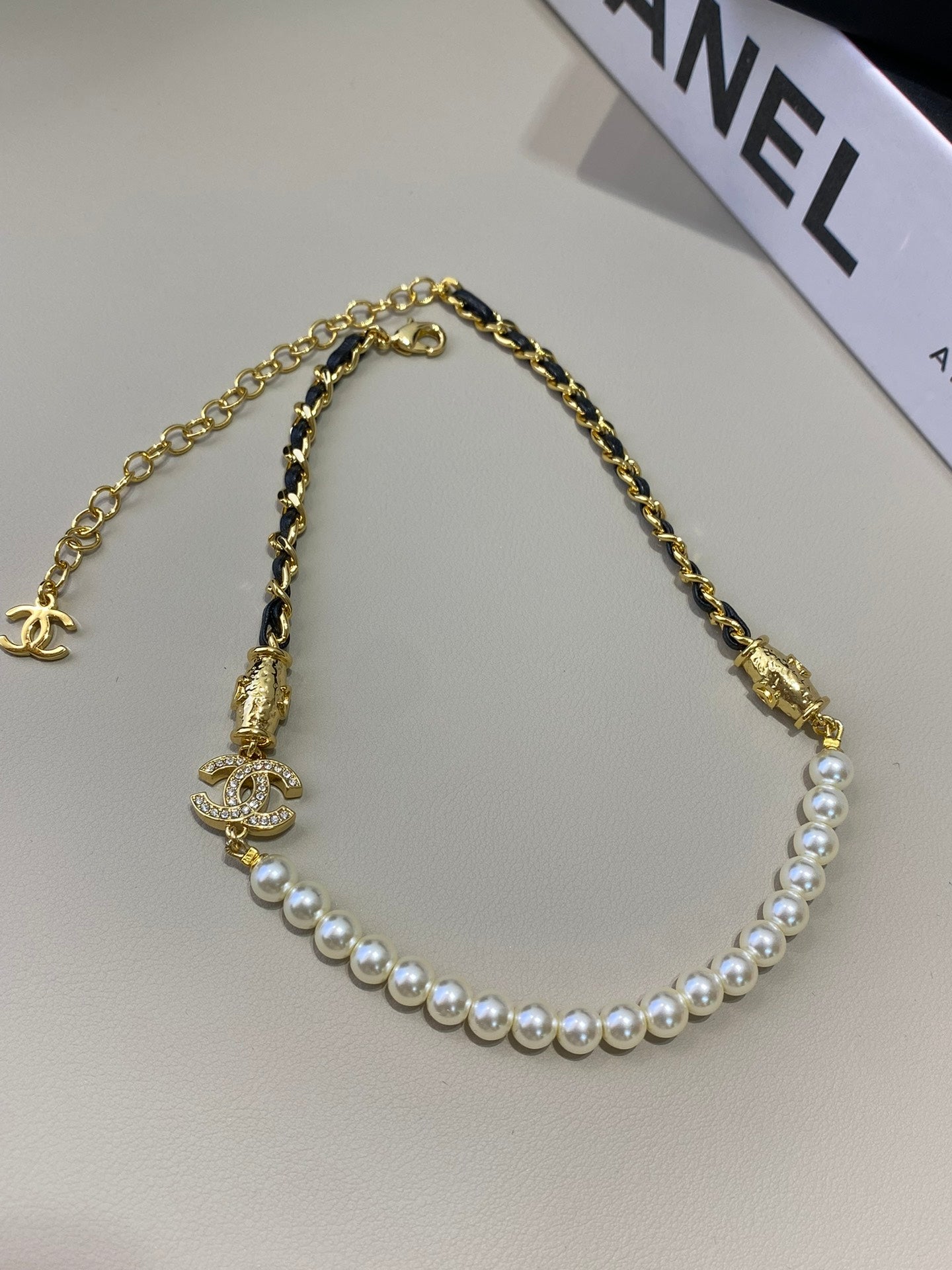 Chanel Pearl Chain 18K Gold Necklace