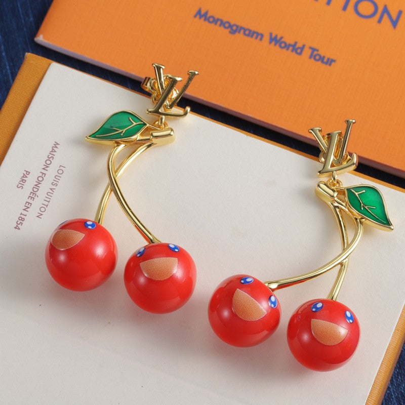 Louis Vuitton Fruit 18K Gold Earrings