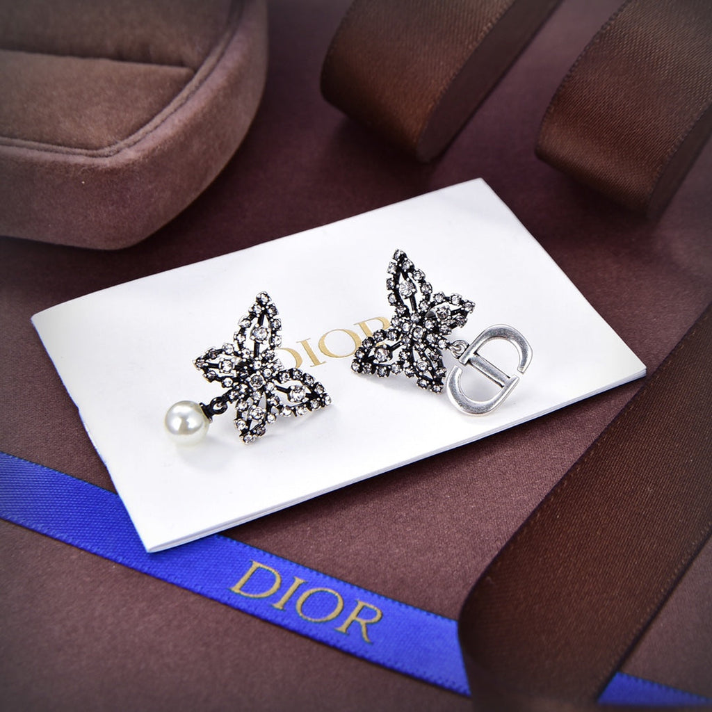 Dior Papillon De Nuit 18K Gold Earrings