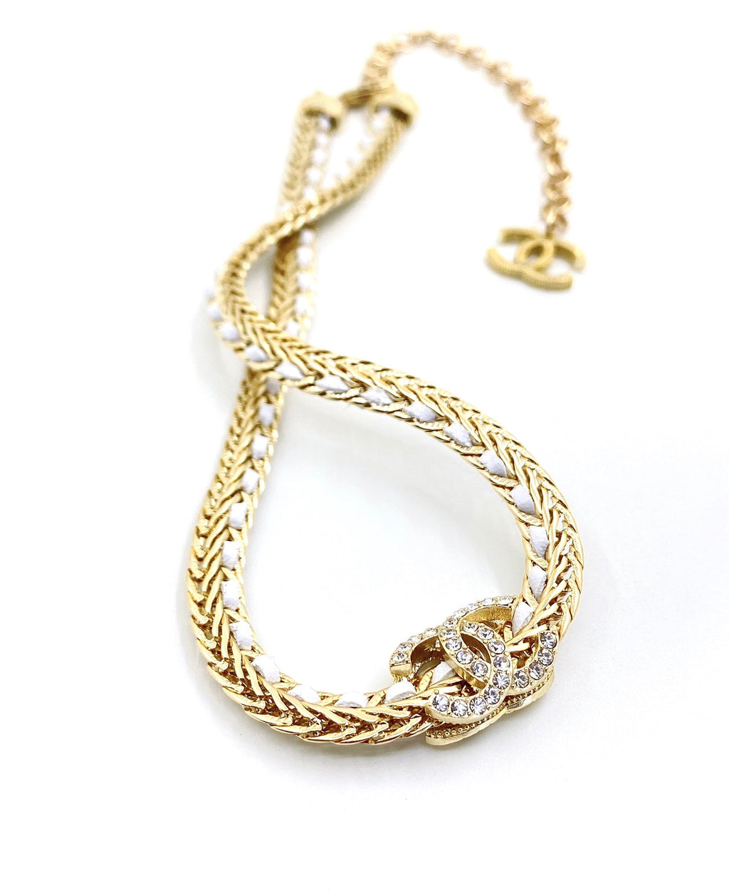 Chanel Diamonds Choker 18K Gold Necklace