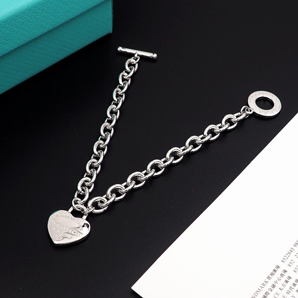Tiffany Tag Chain 18K Gold Bracelet