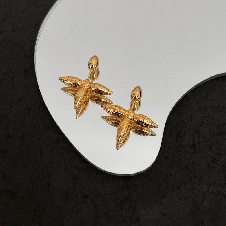 Louis Vuitton Louisette Stud 18K Gold Earrings