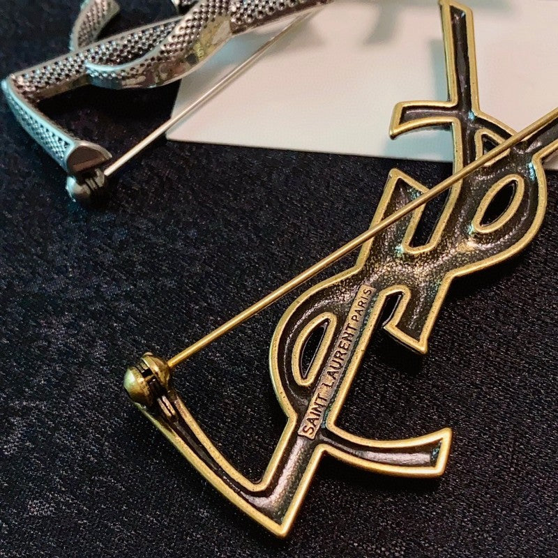 YSL Three Color 18K Gold Brooch