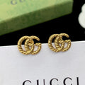 Gucci Double 18K Gold Earrings