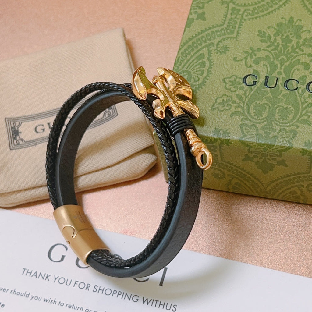 Gucci Double Anger Forrest 18K Gold Bracelet