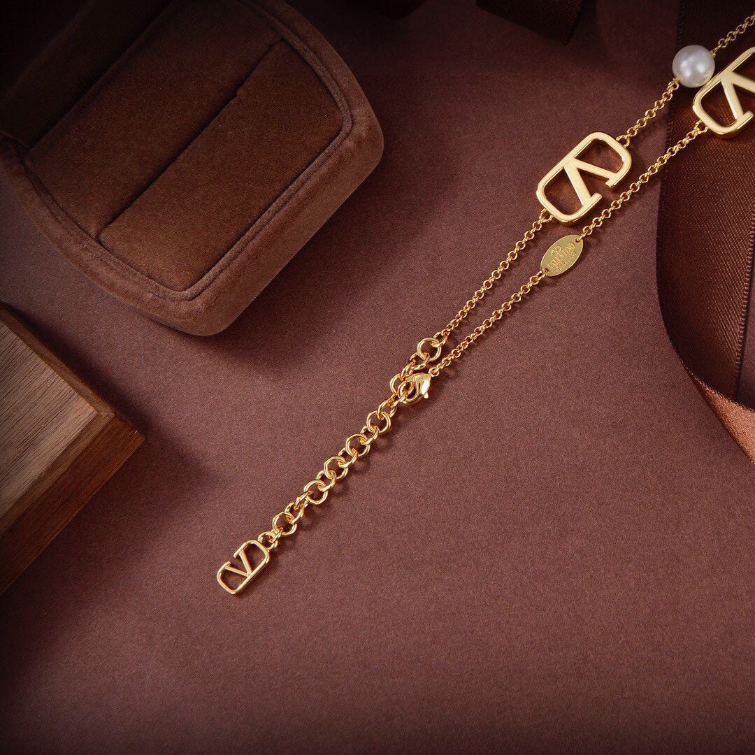 Valentino VLogo 18K Gold Necklace