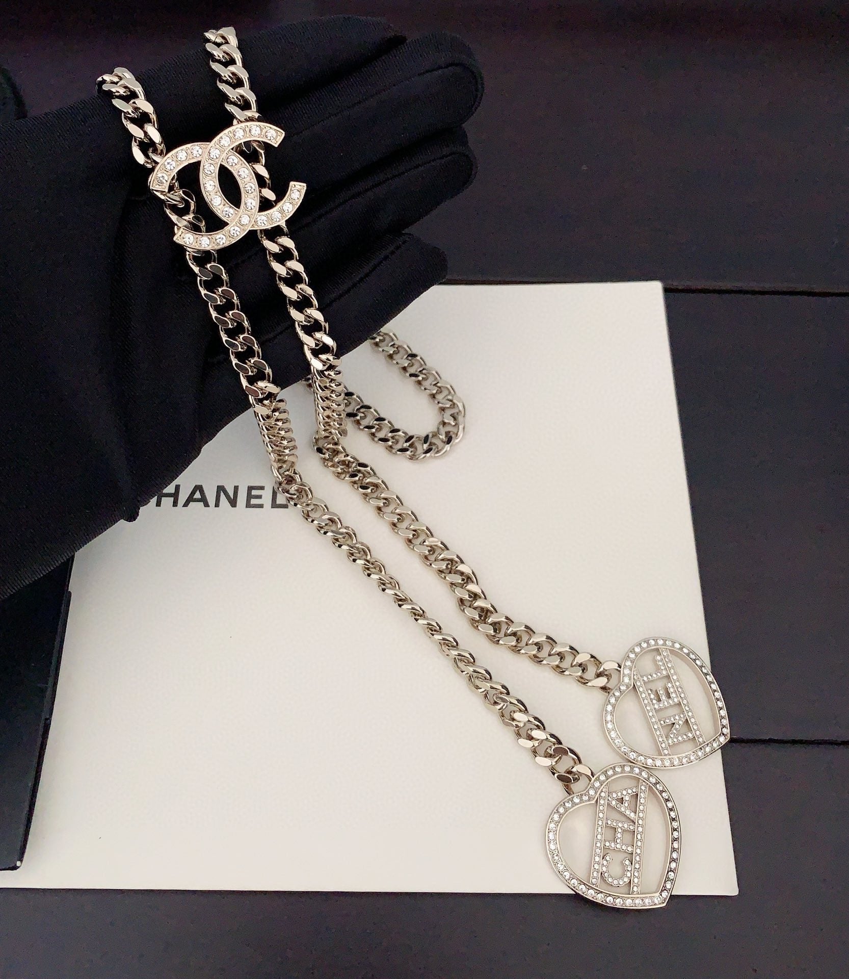 Chanel Heart Chain 18K Gold Necklace