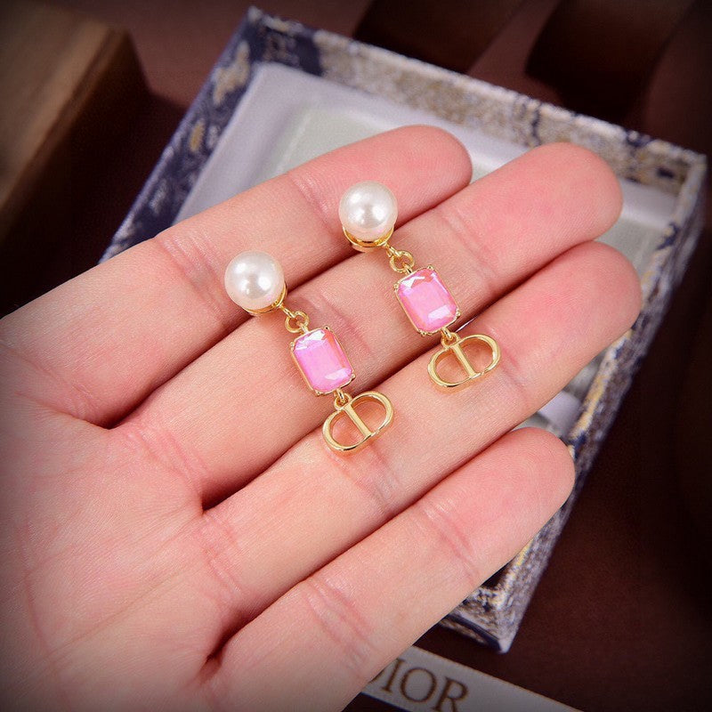 Dior Petit Crystal 18K Gold Earrings