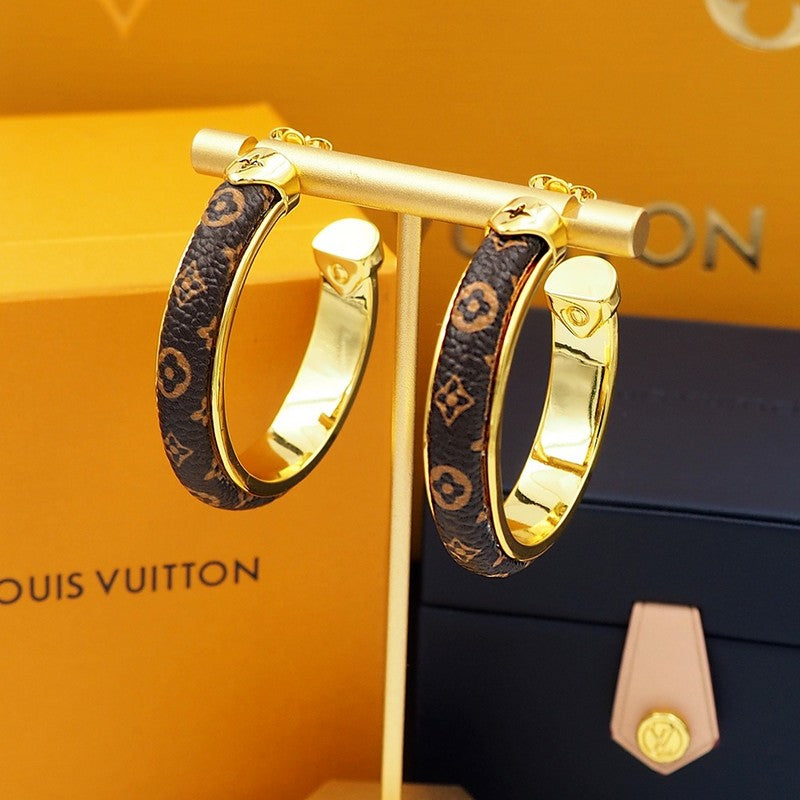 Louis Vuitton Signature 18K Gold Earrings