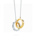 Tiffany 1837 Interlocking Circles Pendant 18K Gold Necklace