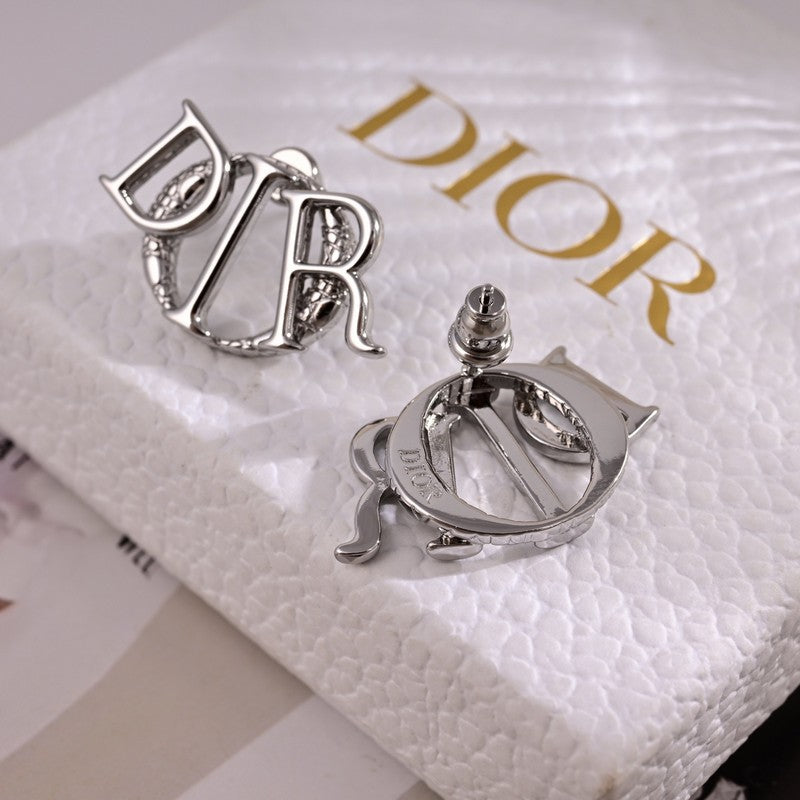 Dior 18K White Gold Earrings