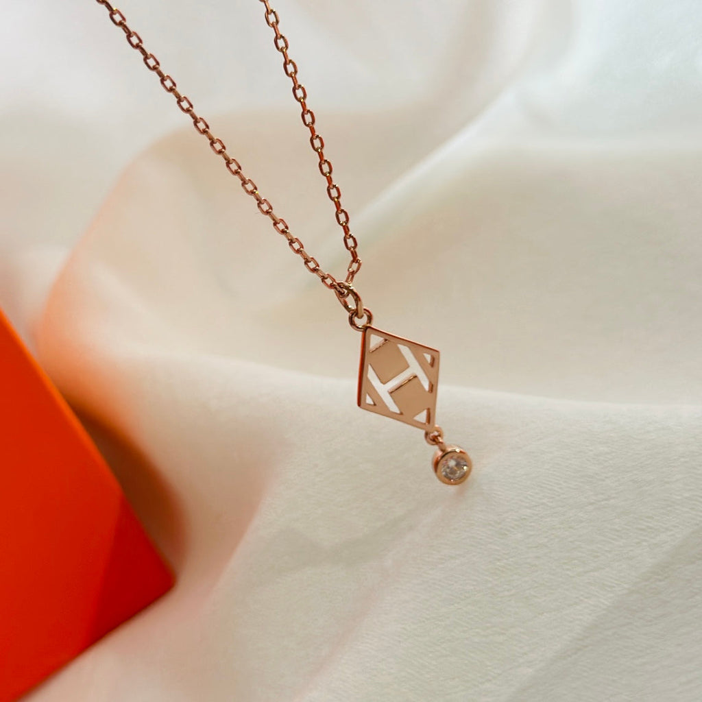 Hermes Gambade Pendant 18K Gold Necklace