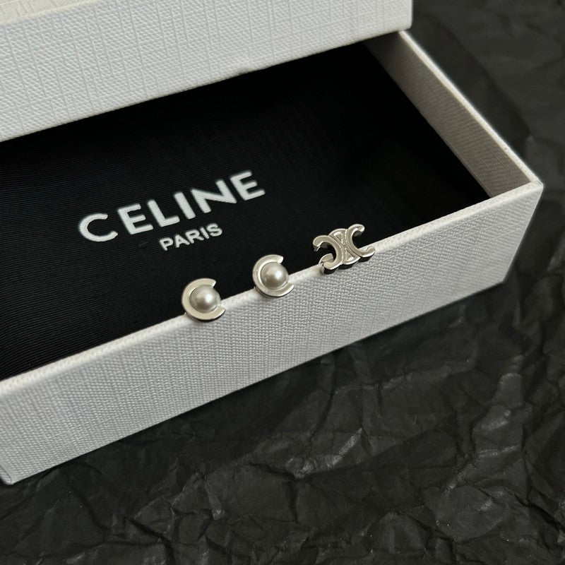 Celine Pearl Gold 18K Gold Earrings