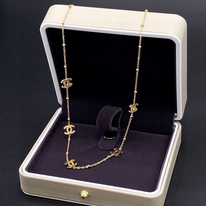 Chanel Small Logo Gold 18K Gold Necklace