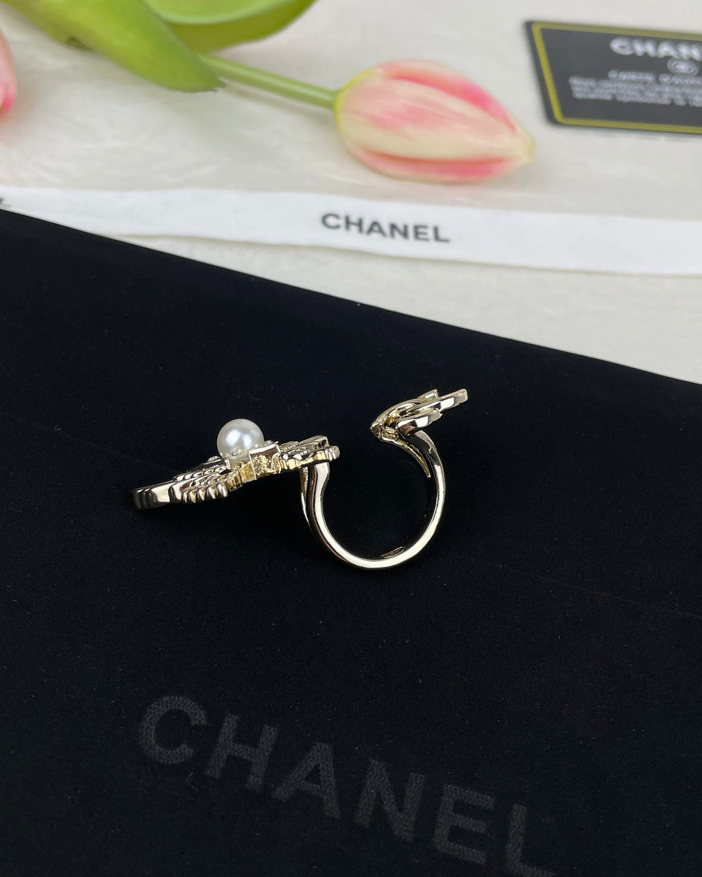 Chanel Butterfly Open 18K Gold Ring