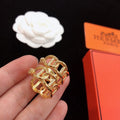 Hermes Chaine D'Ancre Enchainee 18K Gold Earrings