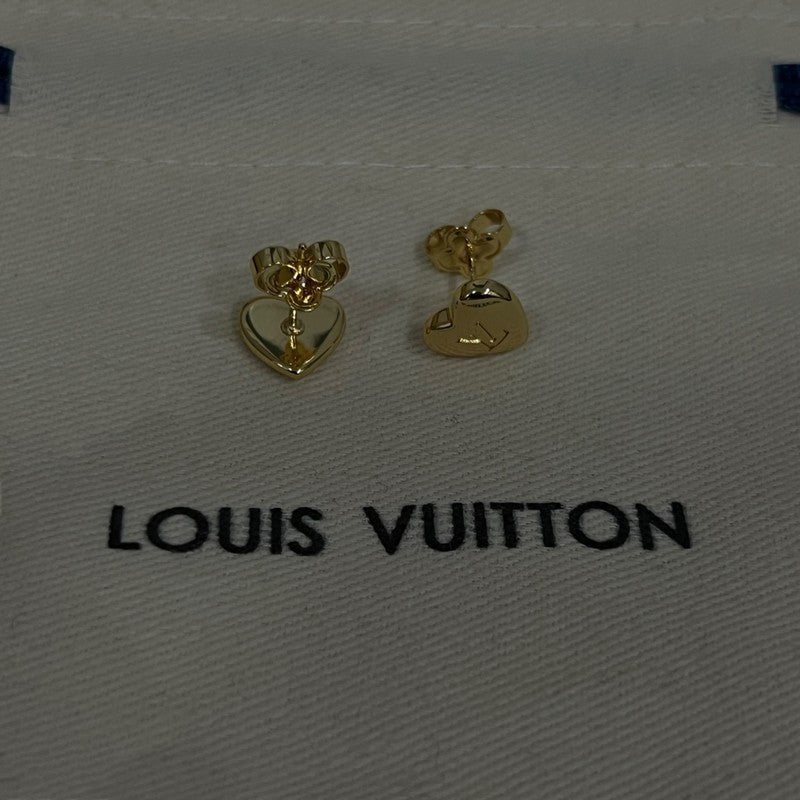 Louis Vuitton Heart 18K Gold Earrings
