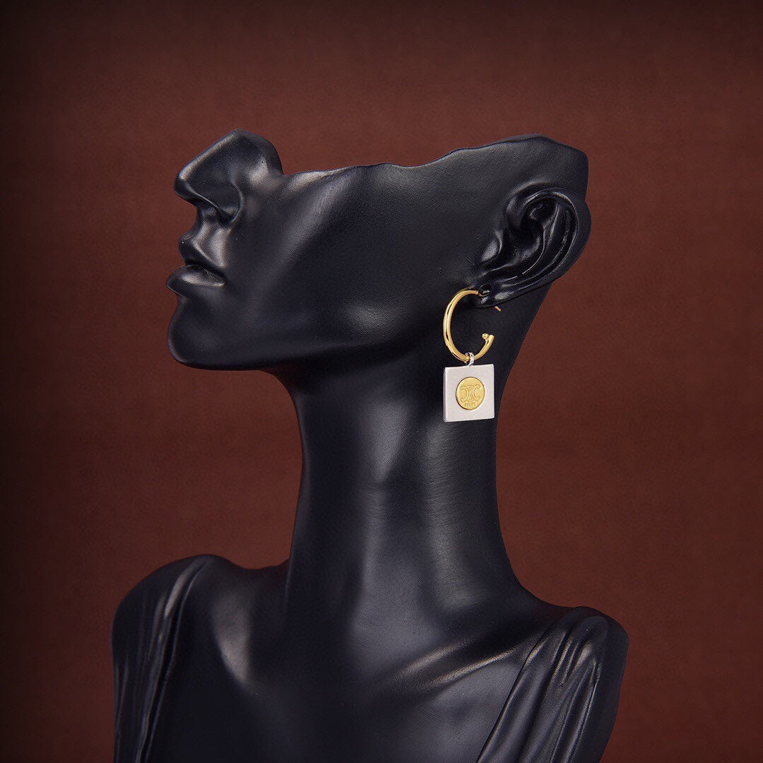 Celine Hoops 18K Gold Earrings