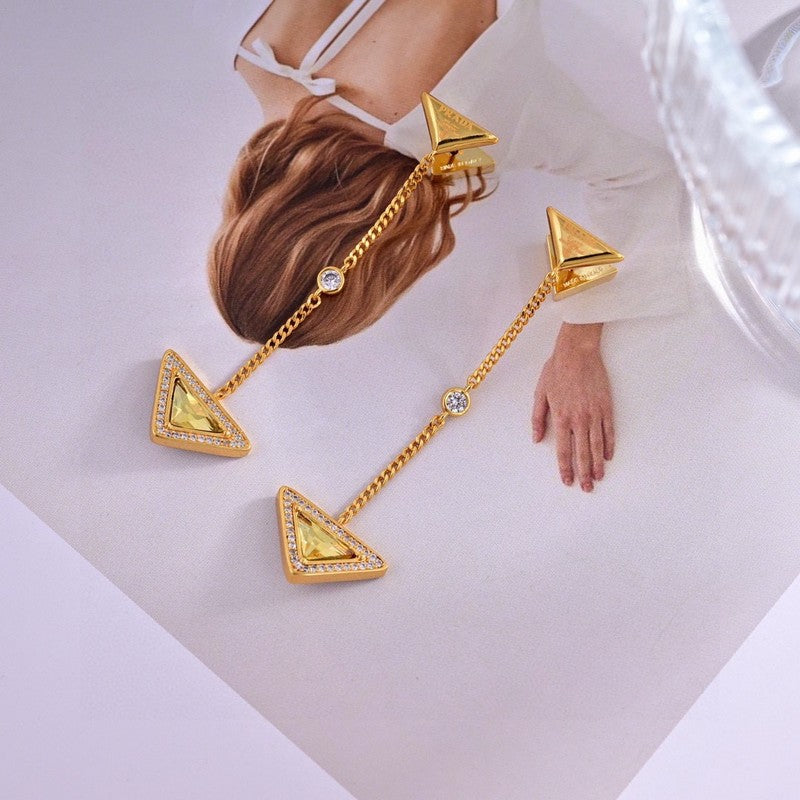 Prada Eternal Gold Semi-Precious Stones 18K Gold Earrings