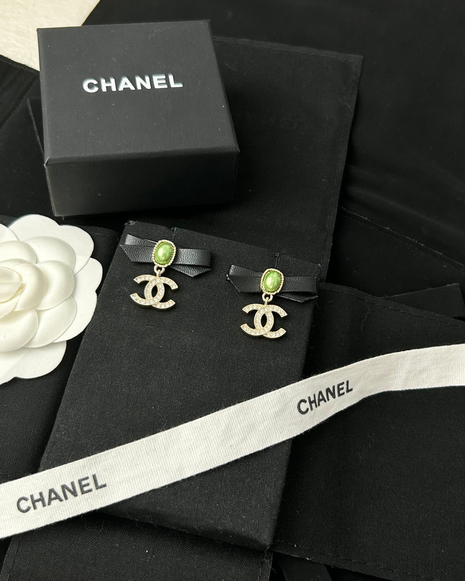 Chanel Bow 18K Gold Earrings